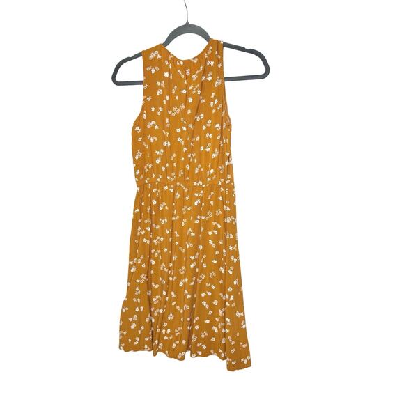 Old Navy Dress Women's Small Sleeveless Mustard Floral Print - Picture 2 of 4